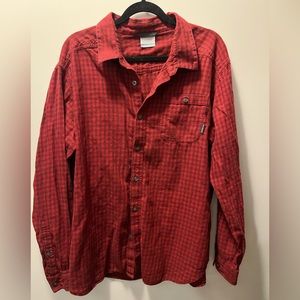 Columbia Men's Cotton Flannel Shirt in Red & Brown Size Adult XL. Soft and loose